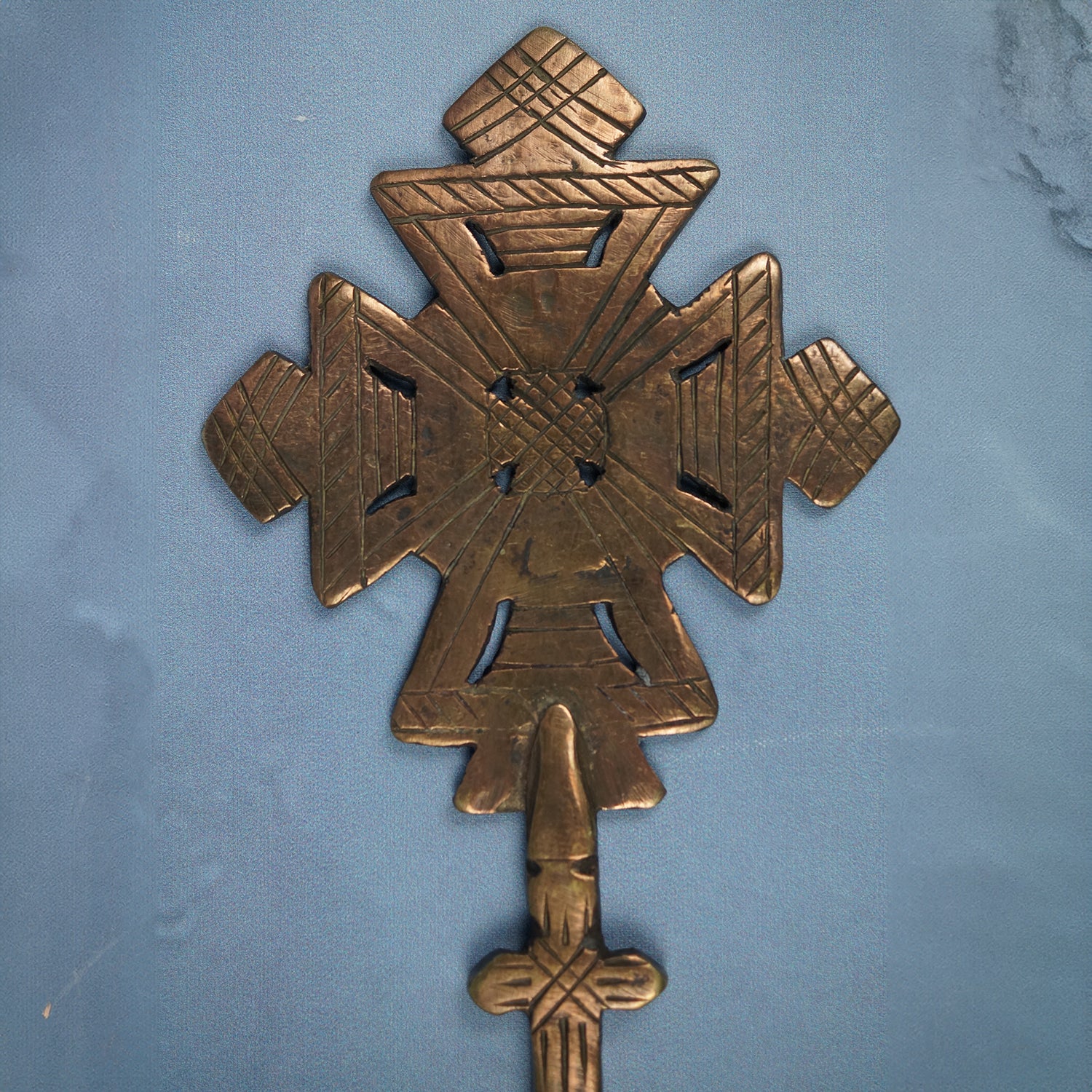 Äthiopisches Handkreuz Bronze